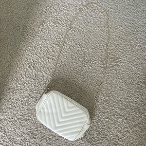 Cream camera bag purse